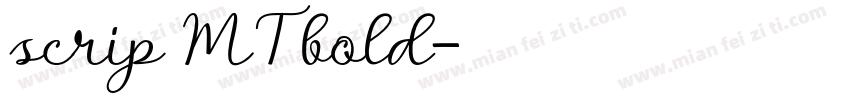 scrip MTbold字体转换